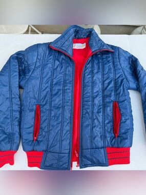 Vintage 70s 80s Kmart Ski Puffer Jacket - Retro Colorblock Down Puffer size L